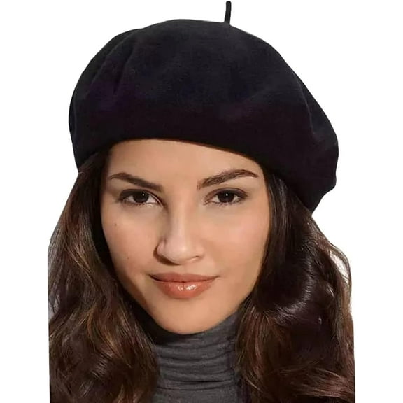 Women Wool Beret Hat French Style Solid Color