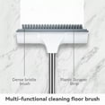 thumbnail image 5 of Floor Scrub Brush with Long Handle, 2 in 1 Stiff Bristle Scrubber Broom with Squeegee for Carpet Tile Hardwood Cleaning, 5 of 8