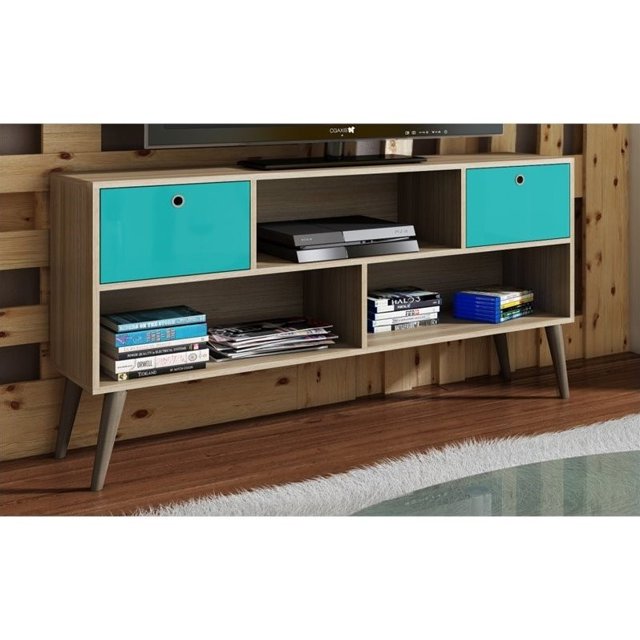 Manhattan Comfort Uppsala Support de Télévision 53" en Chêne Gris Aqua