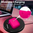 thumbnail image 2 of AirPods Case, Full Protective Silicone AirPods Accessories Cover Compatible with AirPods 1&2 Wireless and Wired Charging Case(Front LED Visible),Rose Red, 2 of 8