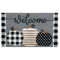 Briarwood Lane Patterned Pumpkins Fall Natural Fiber Coir Doormat 18 x 30
