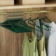 thumbnail image 3 of Cintres avec Design Antidérapant, Porte-Vêtements Sans Trace, Cintres Robustes Verts, 3 of 7