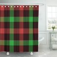thumbnail image 1 of ABPHQTO Patrones de tartán navideño Muestras de cuadros adecuados Trajes de Año Nuevo Bien Cortina de ducha de baño 165x180 cm, 1 of 2