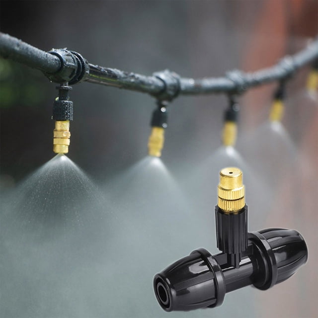 Fesfesfes Drip Irrigation Fittings, Lock Barbed Tee Connectors,T Connectors for Tubing Non-Drop Straight Tee for Irrigation Tubing Atomizing Automatic Watering System