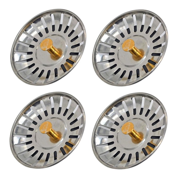 4 Coladores de Fregadero de Cocina de material acero Inoxidable Colador de Drenaje de Perforada