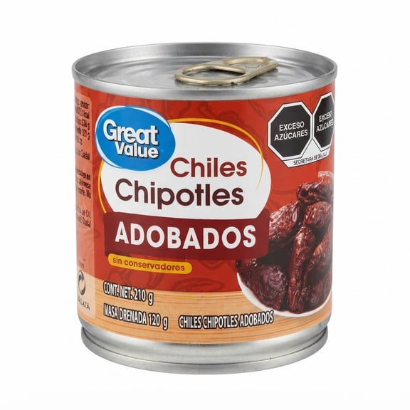 Chiles chipotles Great Value adobados 210 g