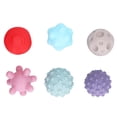 thumbnail image 2 of 6pcs Baby Textured Sensory Toys,Sensory Balls Multiple Textured Set Children Soft Multicolor Squeeze Ball Educational Toy 6 Month+, 2 of 8