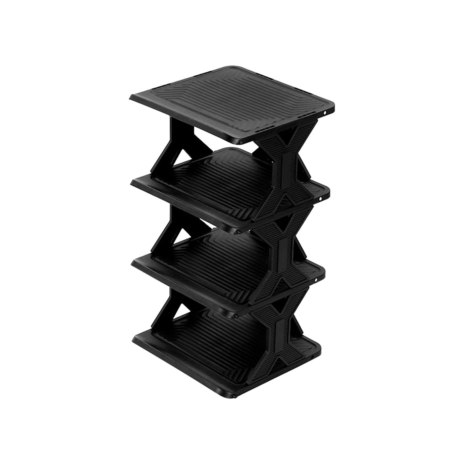 Merryso 2-Tier Small Plastic Shoe Rack - Tool-Free Assembly, Removable Washable, Ideal for Entryway - Heavy Duty, Non-Fading, 20.07x10.62x10.23in