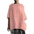 thumbnail image 1 of Birdeem T-Shirt à Manches Courtes pour Femmes, en Coton Vintage et Uni, Col Rond, Style Élégant, 1 of 6