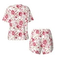 thumbnail image 2 of Sigee Rose Flowers for Sleepwear Casual Pjs with Pockets Women's Pajamas Sets Shorts 2 Piece Short Sleeve Lounge Sets 4X-Large, 2 of 9