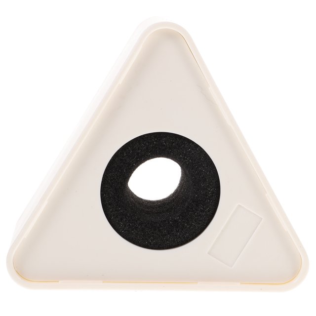 ABS Portable Moulage par Injection en Forme Triangulaire Microphone Entretien Logo Drapeau Station Logo (Blanc)