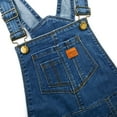 thumbnail image 4 of KIDSCOOL SPACE Girls Denim overalls, Bibs Washed Stretchy Jeans Jumpsuit,Light Blue,7-8 Years, 4 of 7