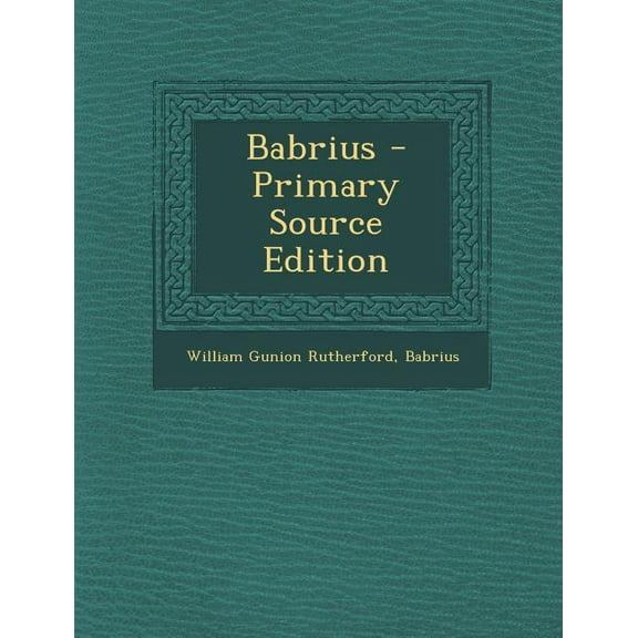 Babrius (Paperback)
