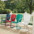 thumbnail image 5 of Crosley Furniture Ridgeland Metal Patio Chair in Bright Red Gloss (Set of 2), 5 of 13