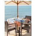 thumbnail image 3 of Outdoor Tablecloth with Umbrella Hole for Patio/Picnic/Party/Camping, Navy Blue Coastal Waterproof Table Cloth Square Cover Washable, Nautical Summer Beach Coral Starfish Ocean (54"x 54"), 3 of 9