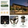 thumbnail image 3 of Aoxun 12' x 20' Outdoor Wood Gazebo, Hardtop Gazebo Permanent Wooden Pavilion with Galvanized Steel Gable Roof, for Patio, Garden, Deck, Cedar Wood, 3 of 6