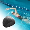 thumbnail image 2 of Unique Bargains 1 Pc Silicone Waterproof Water Drops Embossed Swim Cap Black, 2 of 5