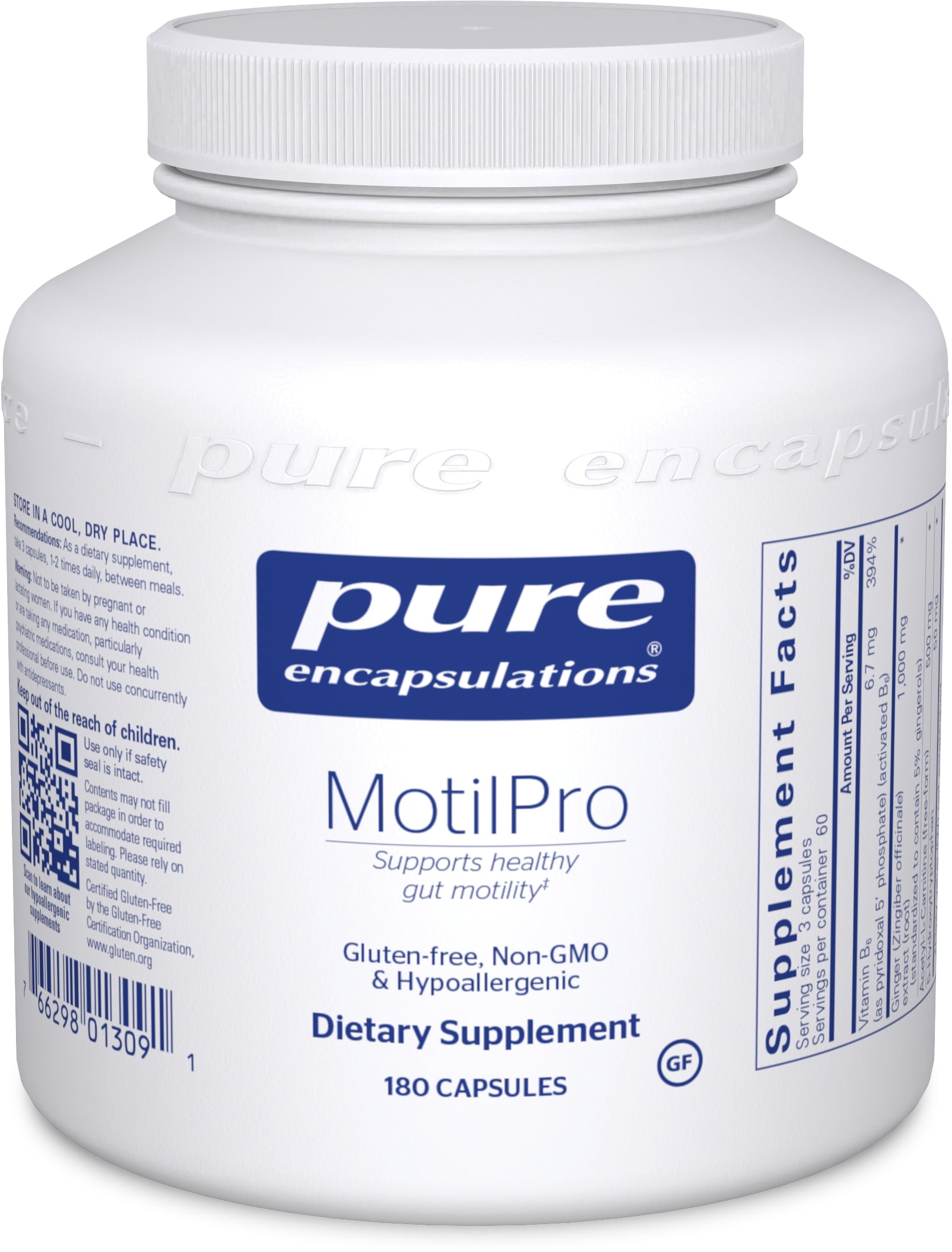 Pure Encapsulations MotilPro Hypoallergenic Dietary Supplement to Promote Healthy Gut