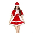thumbnail image 1 of QueenLine Costume de Mme. Santa Claus Costume de Cosplay de Noël (Rouge, m), 1 of 9