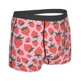 thumbnail image 2 of KLL Cartoon Strawberry Men's Cotton Boxer Briefs Underwear-Small, 2 of 8