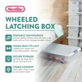 thumbnail image 3 of Sterilite 56 Quart Latching Stackable Wheeled Storage Bin w/ Lid, (8 Pack), 3 of 12