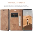 thumbnail image 4 of Dteck Case For Samsung Galaxy S22 Plus,Magnetic Leather Luxury Card Holder Pocket Case Shockproof Full Protective Kickstand Retro Flip Cover for Galaxy S22+ 5G,Brown, 4 of 7