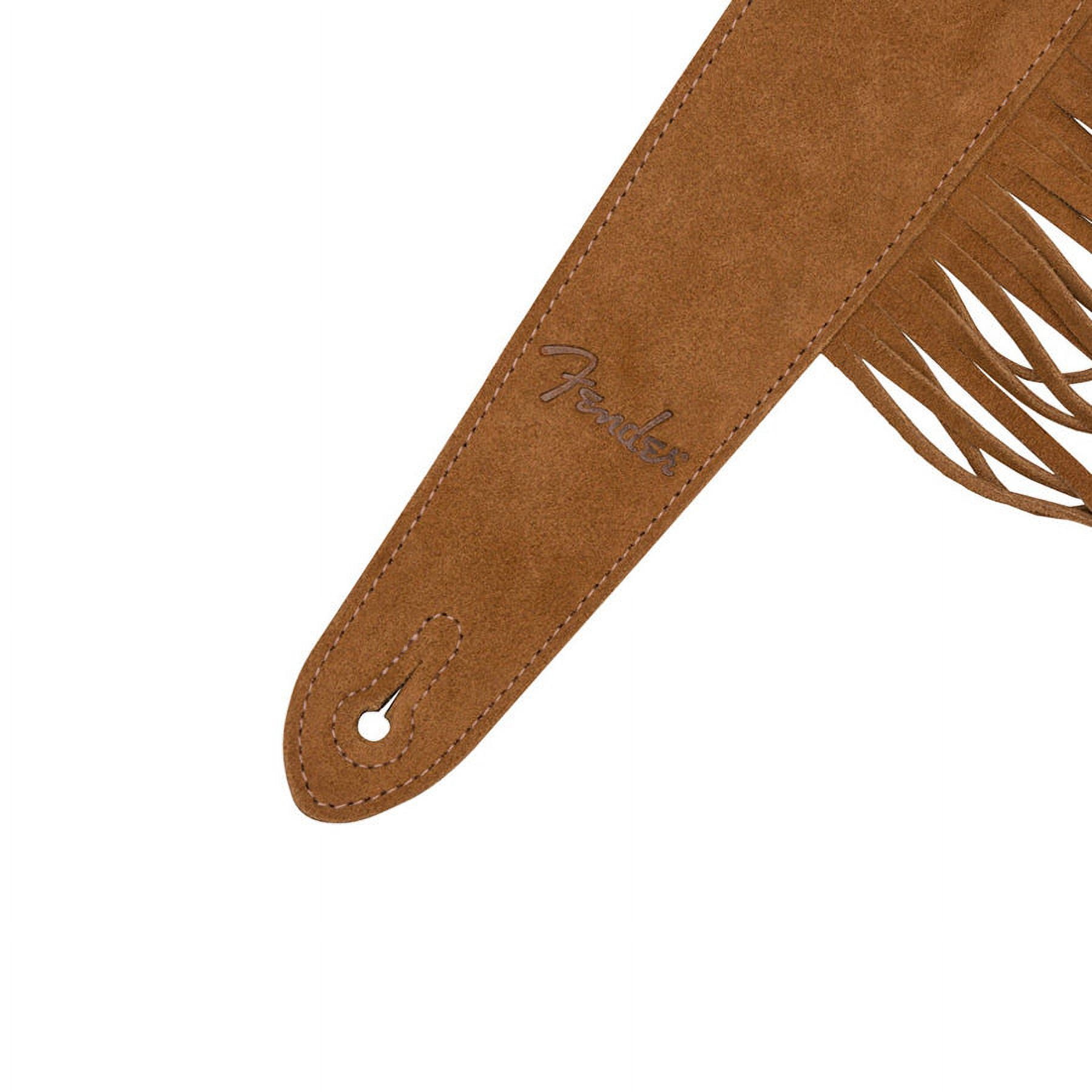 Fender Festival Series 2.5" Wide Suede Fringe Guitar Strap, Brown # 0990644000