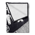thumbnail image 2 of Cinema Festival Soft Flannel Fleece Throw Blanket, Grunge Style Design of Lettering with a Movie Camera, Cozy Plush for Indoor and Outdoor Use, 60" x 80", Dark Violet Blue White, by Ambesonne, 2 of 5
