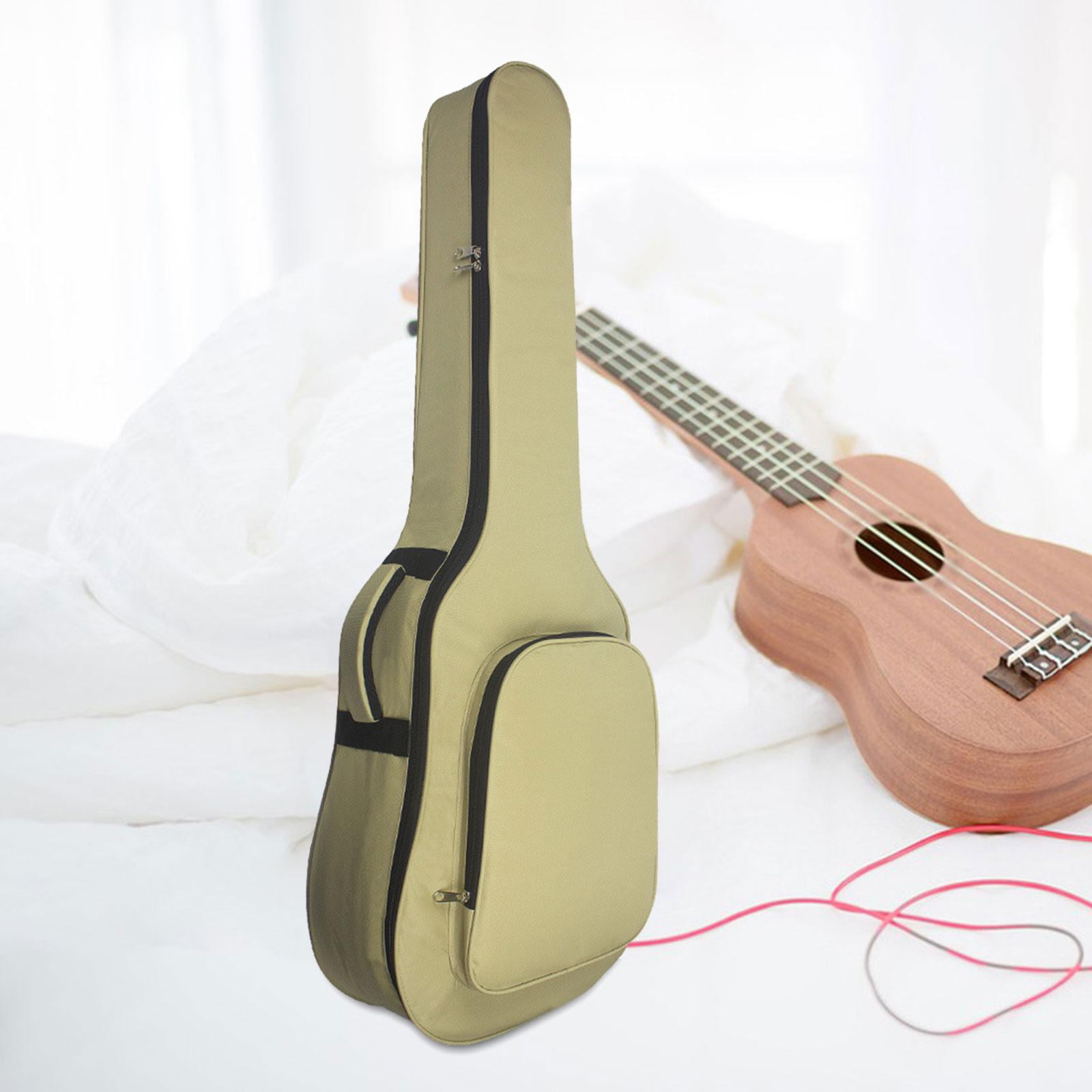 STARTIST Bass Guitar Bag Guitar Gig Bag Back Hanger Protection Supplies Carrying Bag Electric Guitar Case Acoustic Guitar Bag for Solo Khaki