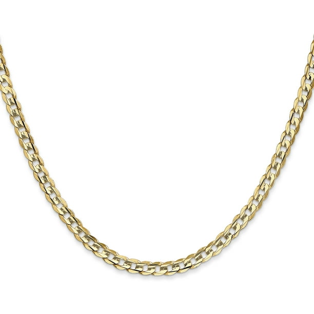 FindingKing - 14K Gold Open Concave Curb Chain 22