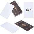 thumbnail image 1 of 100 cartas de tarot en blanco con diseño en el reverso, cartas de tarot oráculo para escribir, con diseño en lámina dorada, 6,9 x 11,8 cm (2,72 x 4,65 pulgadas)., 1 of 5
