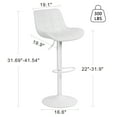 thumbnail image 4 of YOUNIKE Bar Stools with Soft Cushion Set of 2 Adjustable Swivel Bar Chairs Counter Stools,White, 4 of 8