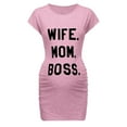 thumbnail image 2 of LEEYNEER Maternity Cotton Blend Clothes for Women Pregnant Short sleeve Pregnant Nursing Dress Print skirt Pregnancy, 2 of 8