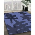 thumbnail image 3 of Ahgly Company Machine Washable Indoor Rectangle Transitional Dark Slate Blue Area Rugs, 2' x 4', 3 of 7