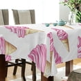 thumbnail image 5 of Yayeee Tablecloths 54" x 72" Rectangle Wrinkle Resistant Party Table Cover, Pink Cartoon Ice Cream, 5 of 8