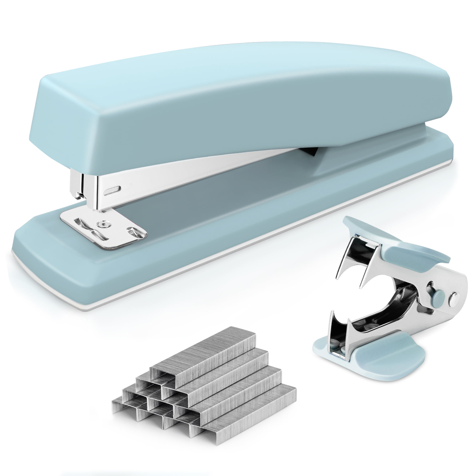 Deli Desktop Stapler, 20-Sheet Capacity, Blue photo 1