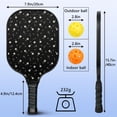 thumbnail image 4 of Pickleball Paddles Set,Pioneer Flower Floral Print Pattern Fiberglass Surface Pickleball Racket Set with 2 Indoor Outdoor Pickleball Balls and Pickleball Bag,Pickle-ball Equipment, 4 of 6
