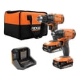 thumbnail image 1 of Kit combinado: taladro/destornillador inalámbrico RIDGID R9272 de 18 V y destornillador de impacto, 1 of 1