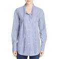 thumbnail image 1 of Theory Chemise à Col Boutonné pour Femmes, Bleu, Grand, 1 of 1
