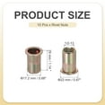 thumbnail image 2 of Uxcell Rivet Nuts, Galvanized Carbon Steel Knurled Flat Head Threaded Insert Nuts Metric Rivet Nut Assortment Kit 10 1/2-13., 2 of 7