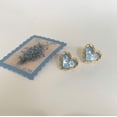 thumbnail image 4 of HANXIULIN Gold Plated Heart Shaped Earrings Women's Delicate Earrings Studs Jewelry Gift, 4 of 8