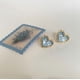 thumbnail image 4 of Pendientes de oro plateado corazón de plata Pendientes de las mujeres delicadas, 4 of 8