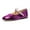 Purple, variant on Women Mary Jane Flats Multi-sized Pearls Cute Round Toe Comfort Slip On School Casual Ballet Shoes Size 7.5 Black