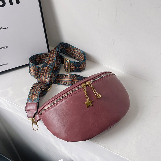 Riñonera Bolsa Riñonera a la moda con estampado de correa ancha, de cintura para mujer, de mensajero para viajes Likrtyny Para Estrenar