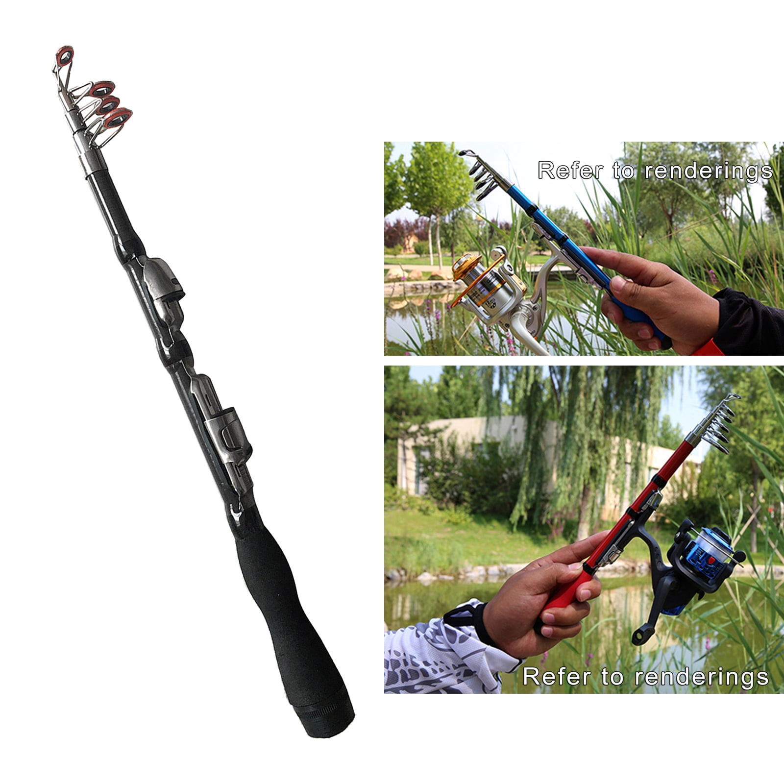 Carbon Telescopic Fishing Rod Sea Boats Fishing Pole - .0m, 1.0m 1.5m