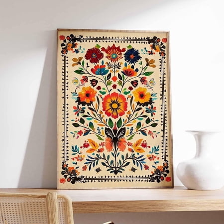 Megas Vintage Mexican Poster, Mexican Mexican Decor, Traditional Latin Decor, Floral Poster, Botanical Wall Art, Tropical Poster, Latin Art Wall Art, Modern Wall Decor, Poster Home Decor, Poster Only