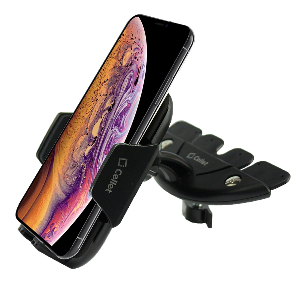NEW CD Slot Car Mount Holder For iPhone X 7 6 Plus Galaxy S5 Note 4/3 GPS Black 