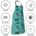 thumbnail image 5 of Goofa Hawaii Palms Printed Waterproof Apron 33" Chef Aprons for Men Heavy Duty Chemical Work Apron Adjustable Bib Apron, 5 of 9