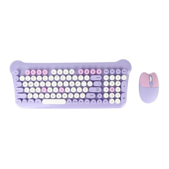 HLONK Wireless Keyboard and Mouse 2.4Ghz Connection Cute Keyboard Mouse Set for Windows 98 7 8 10 11 PC Laptop