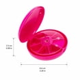 thumbnail image 3 of Pill Organizer Round Light Green Plastic 7 Compartment Daily Use for Travel and Purse, 3 of 7